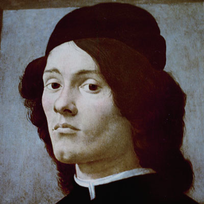 portrait of a young man, 15 C Italy, school of Boticelli, Louvre Museum