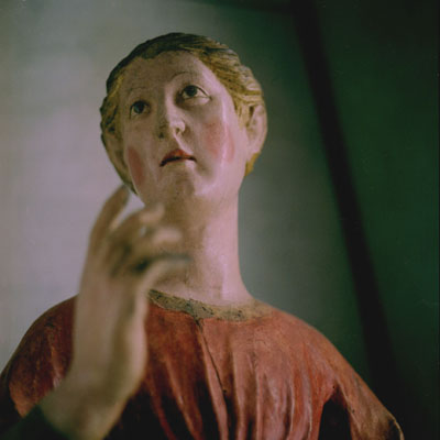 photograph of angel, Annunciation, Louvre Museum