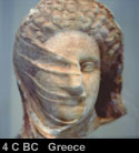 veiled woman, 1C BC Greece, Metropolitan Museum of Art