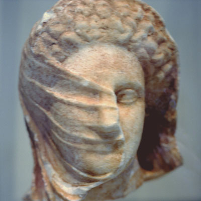 veiled woman, 1C BC Greece, Metropolitan Museum of Art